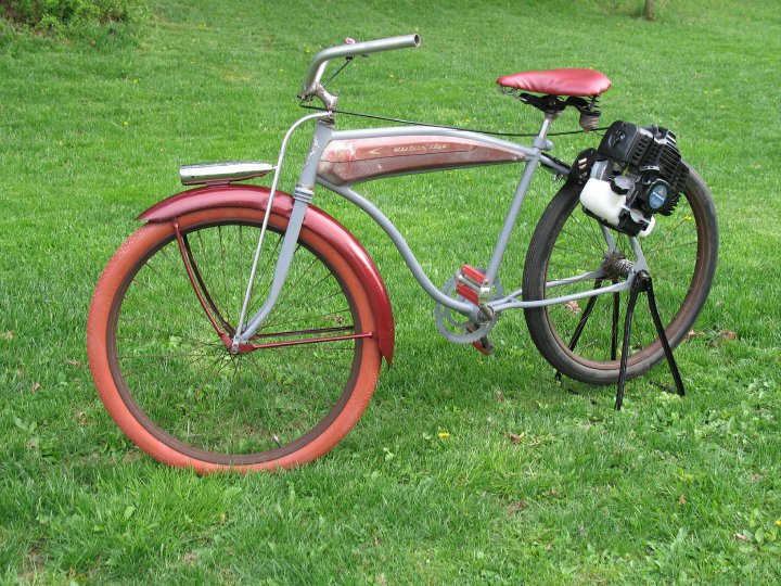 western flyer motorized bike rat rod bikes 1956 western flyer bicycle